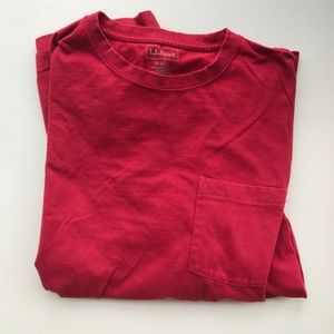 L.L. Bean Red Long-Sleeved T-shirt
